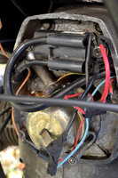 Bobină japoneză pe Arkadi. Cu platină, avans centrifugal şi GoTronic (nu se vede).